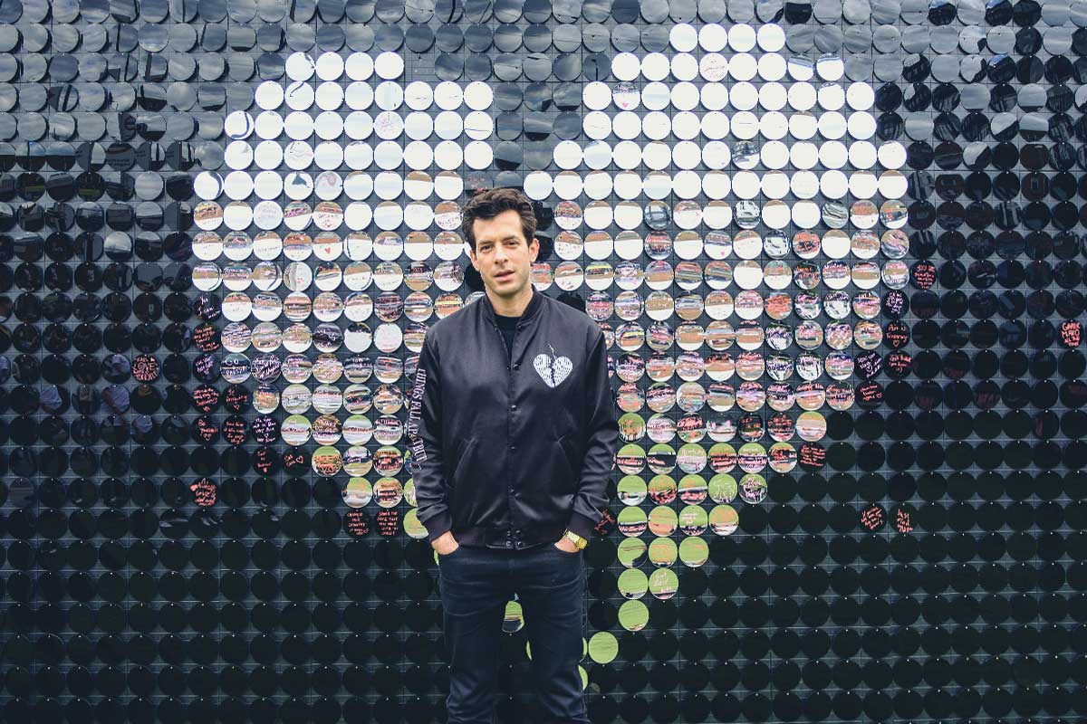 Our mirrored heart installation for Mark Ronson