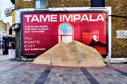 We brought a ton of sand to Dalston to mark the return of Tame Impala
