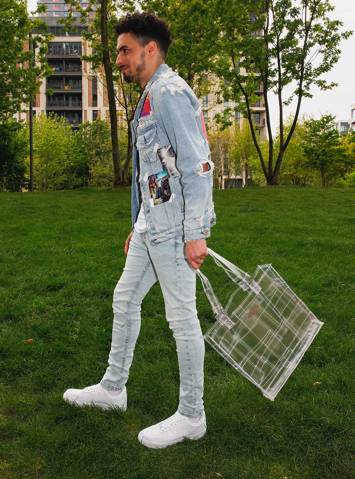 ReGo participant wearing a bag designed by FibreLab - Photography by Eugenie Flochel