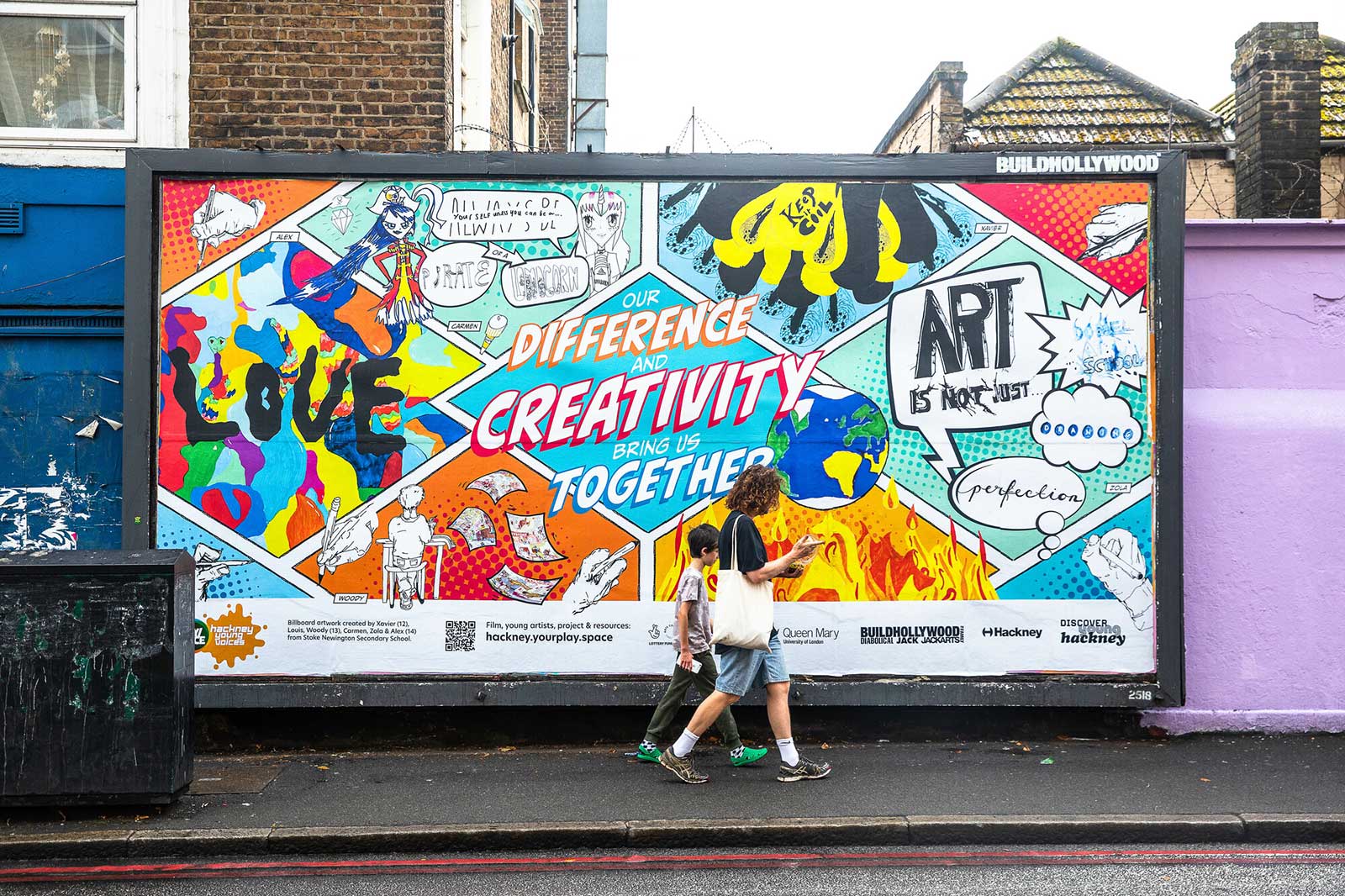 Hackney PlaySpace’s creative billboard installations