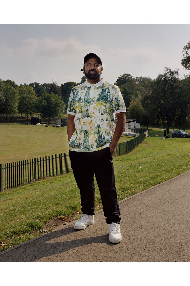 Raj for Fred Perry’s Never Far From Home campaign / Photography by Rashidi Noah